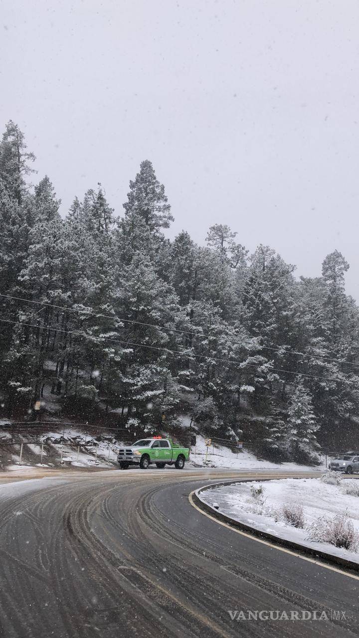 $!Un bello paisaje blanco nos regala el frente frío 35.