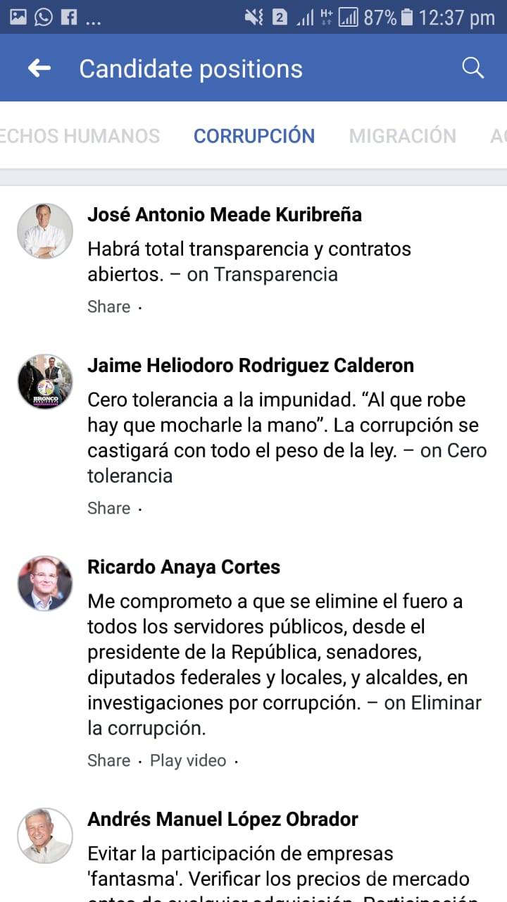 $!Facebook invita a “conocer” a los candidatos presidenciales #Candidatum