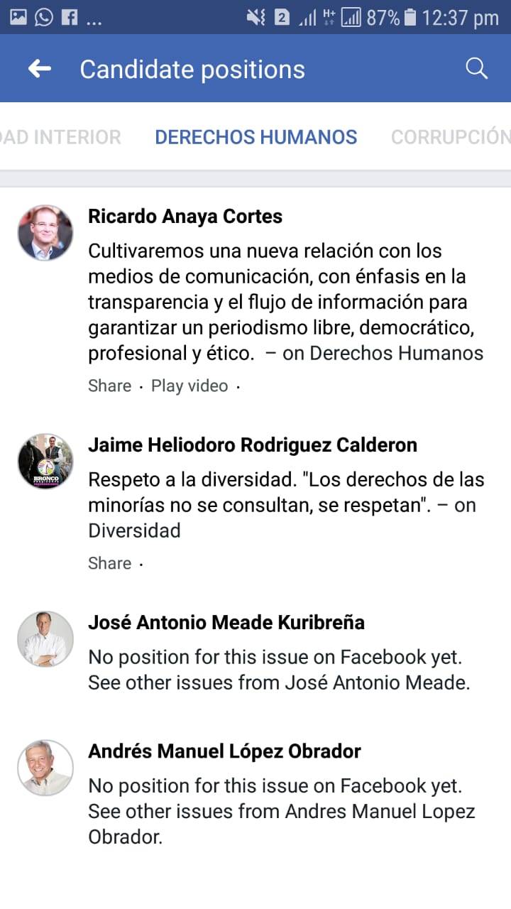 $!Facebook invita a “conocer” a los candidatos presidenciales #Candidatum