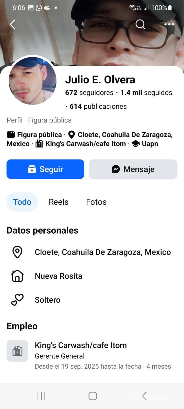 $!El joven era ampliamente identificado por su labor informativa en la región.