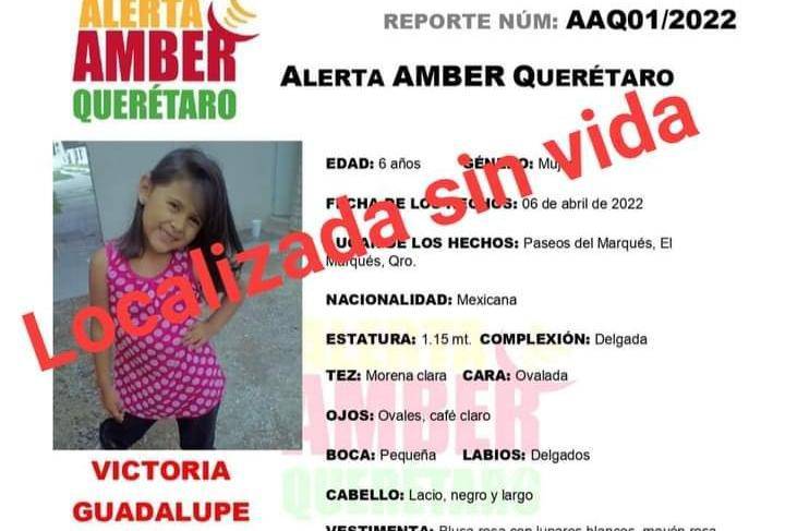 $!Victoria Guadalupe salió a la tienda y no regresó a casa en Querétaro; confirman su hallazgo sin vida