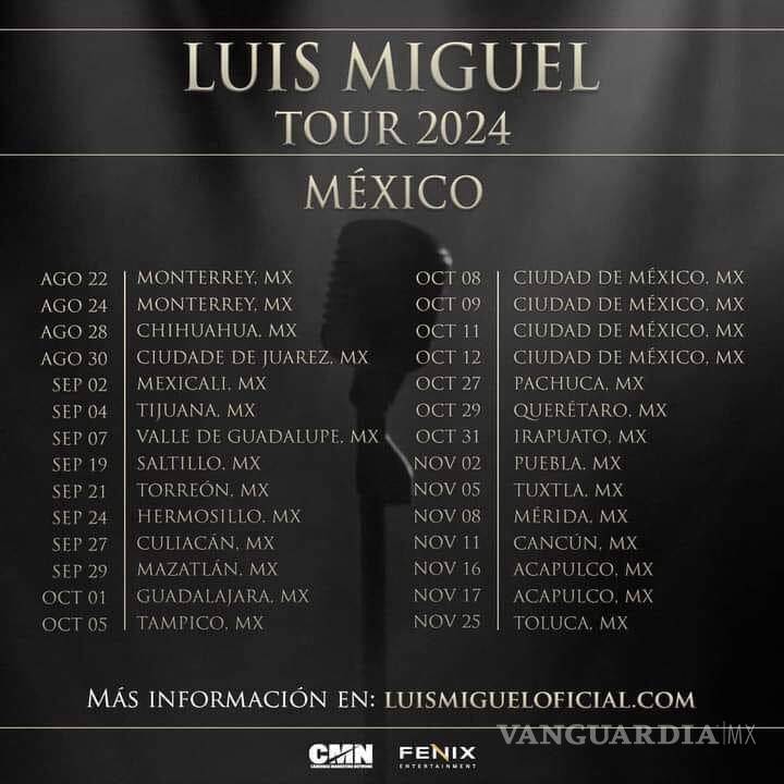 $!¡Santa Claus lo hace verdad! Vendrá Luis Miguel a Saltillo con su tour en septiembre de 2024 en el Estadio Madero