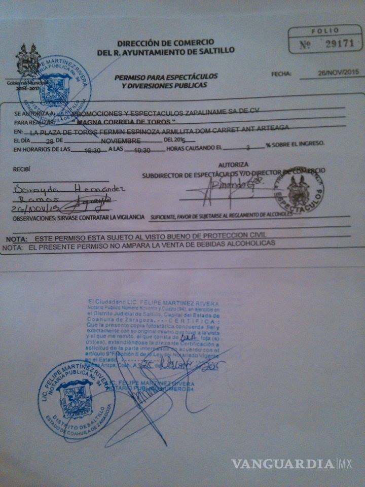 $!Con permiso en mano, sí hay toros en Saltillo