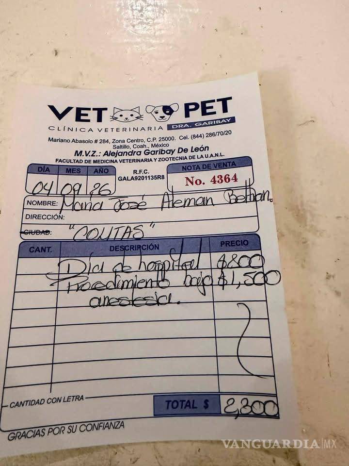 $!Se pide el apoyo de la ciudadanía para costear los gastos médicos de “Colitas”.