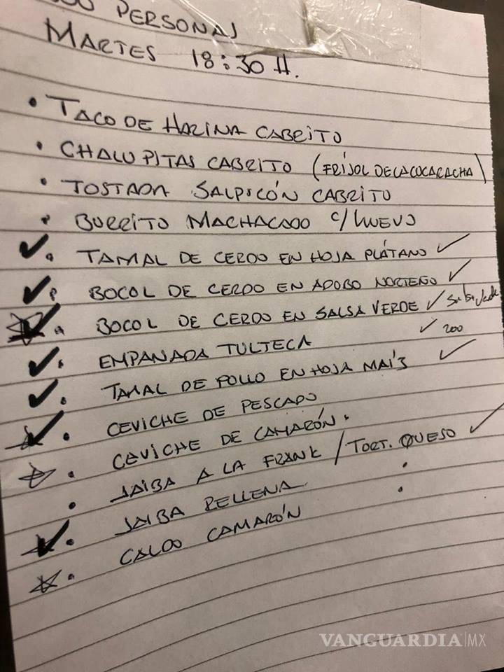 $!El Papa Francisco comerá cabrito, tortillas de harina y machacado con huevo gracias al chef saltillense Juan Ramón Cárdenas