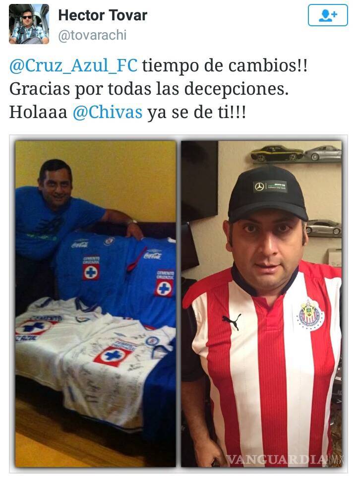 $!Aficionados del Cruz Azul cambian de equipo tras malos resultados