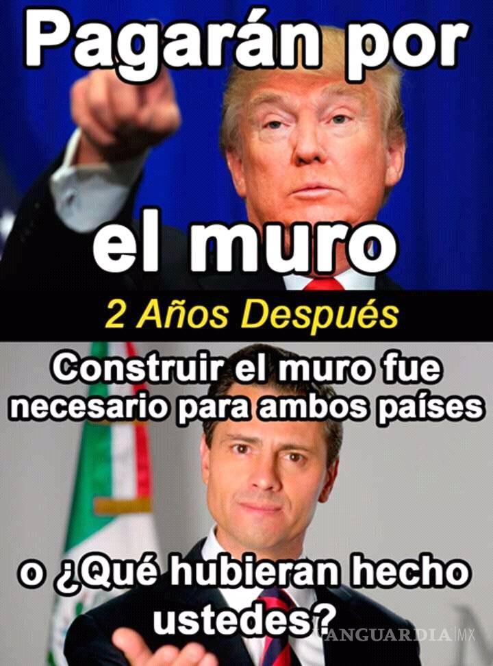 $!Trump hace oficial la construcción del muro y los usuarios... construyen memes