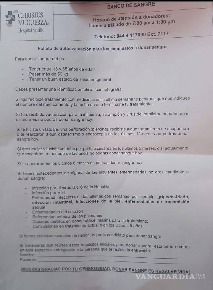 $!A través de diferentes cuentas en redes sociales, los familiares y amigos de las personas afectadas han difundido los requisitos para ser donante.