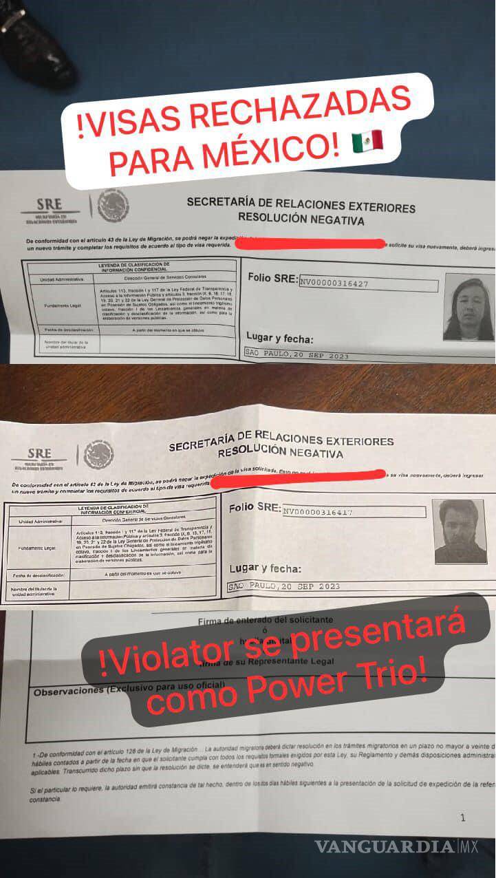$!México niega visa a 2 músicos del grupo Violator; en redes sugieren que vengan como indocumentados