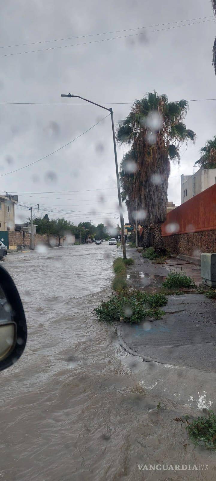 $!Así se vio una de las calles de la colonia Jardines Coloniales, al norte de Saltillo.