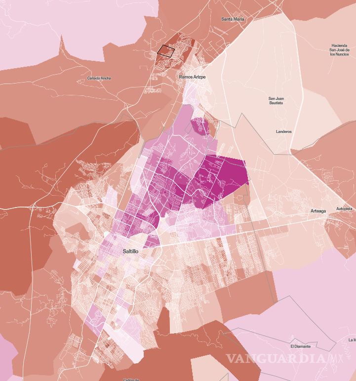 $!El mapa electoral de Saltillo, elemento interactivo creado por El País, con información del Programa de Resultados Electorales Preliminares (PREP) 2024.
