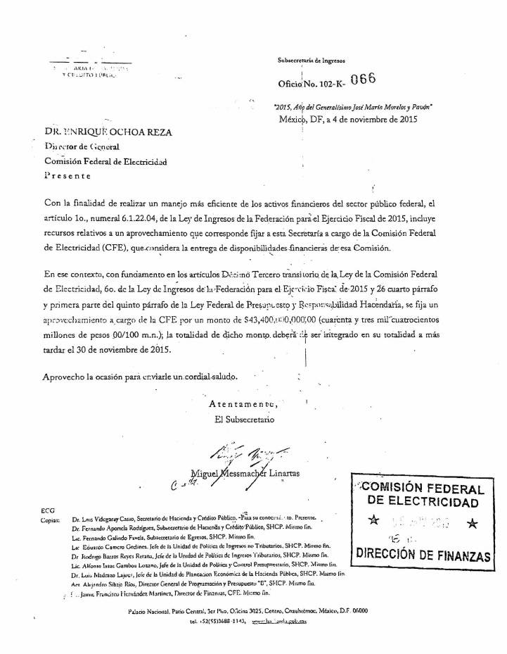 $!El gobierno tomó en secreto 240 mil mdp del patrimonio de Pemex y CFE