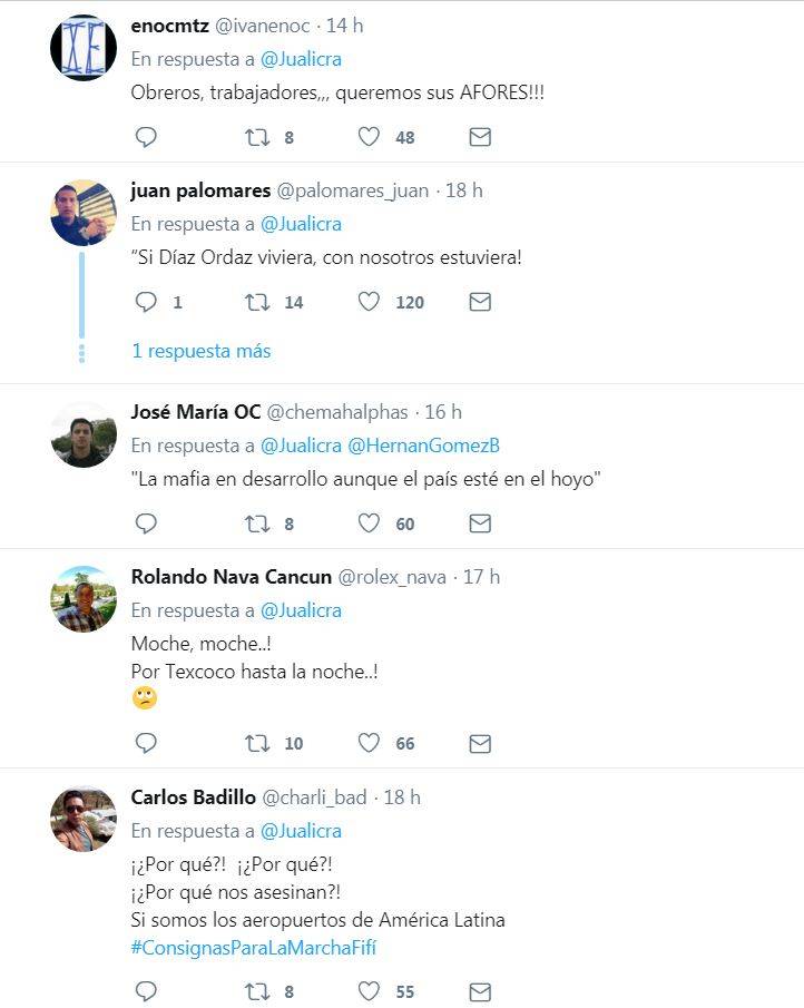 $!#ConsignasParaLaMarchaFifí, el hashtag contra los defensores del NAIM