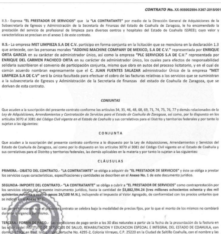 $!Administración anterior de Coahuila pagó en 3.8 mdp a empresa vinculada con sobornos de Odebrecht: MCCI