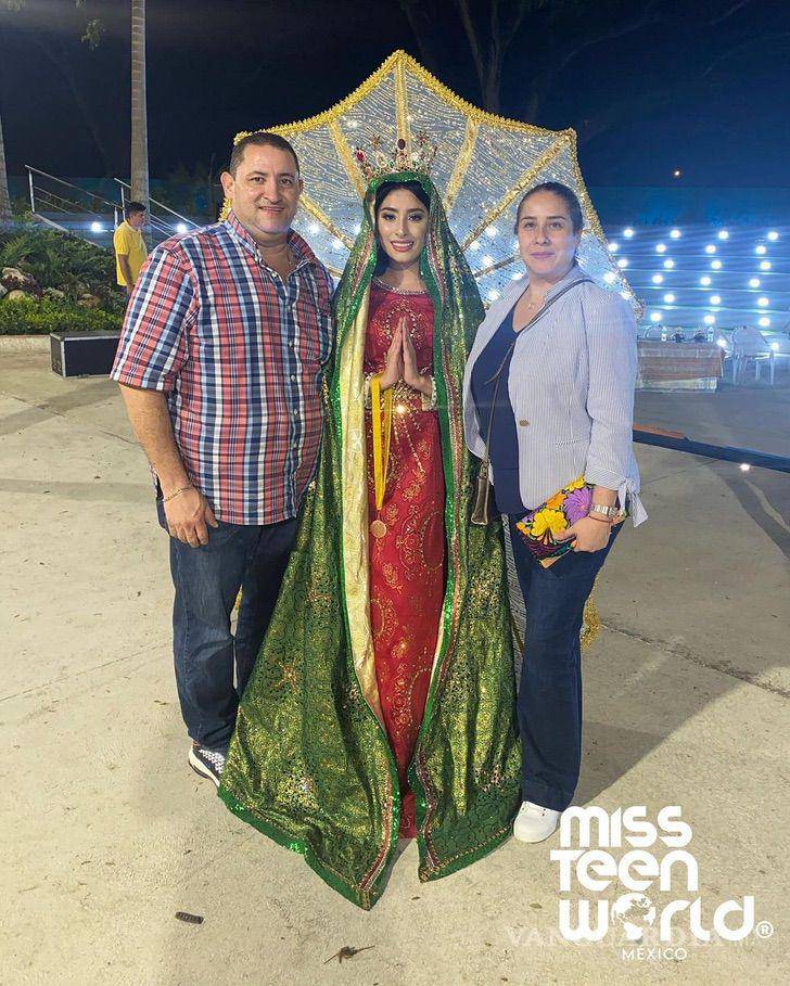 $!Se viste como la Virgen de Guadalupe para concurso de belleza y la critican