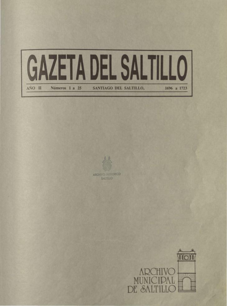 $!Primera portada de la Gazeta de Saltillo, publicada en 1989.