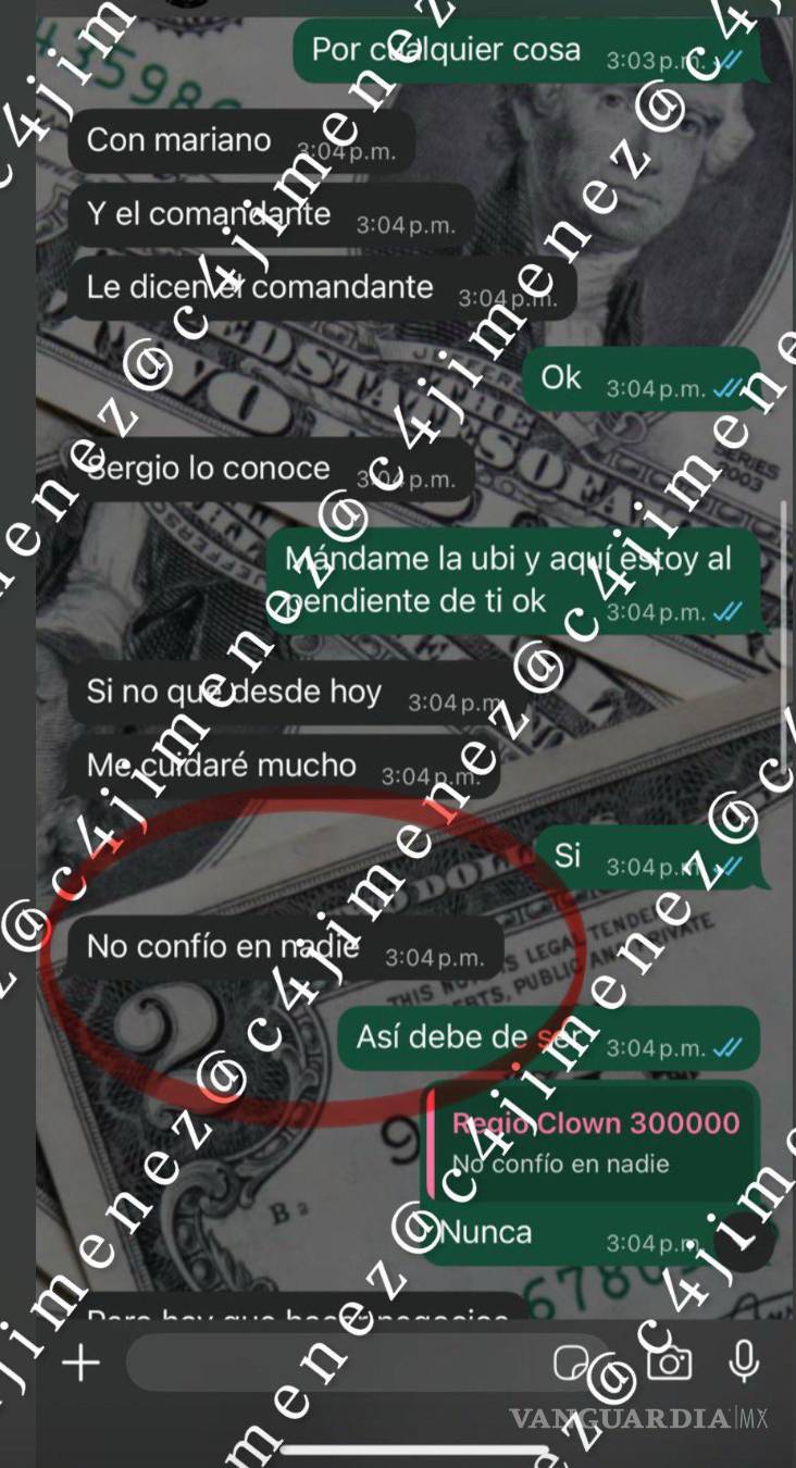 $!Revelan conversación de Regio Clown; junto a B-King fueron a ver a ‘El Comandante’ antes de ser asesinados