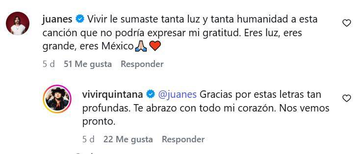 $!La colaboración sorpresa: canta Vivir Quintana junto a Juanes en ‘Humano’