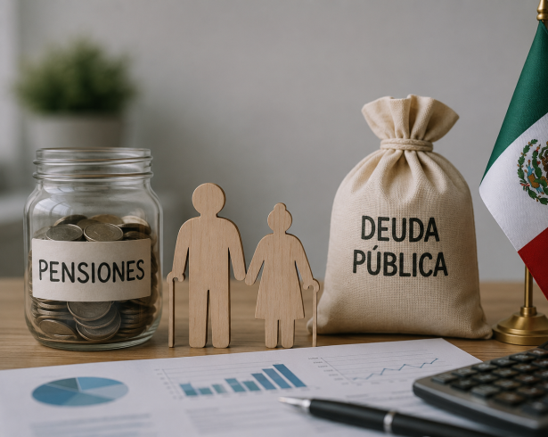 El pago de pensiones (contributivas y sociales) ascendió a 619 mil 258 millones de pesos, un salto del 6.5% anual, mientras que la deuda bruta total escaló a 20.1 billones de pesos.