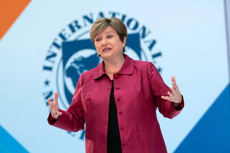 Kristalina Georgieva, directora gerente del Fondo Monetario Internacional (FMI), durante una conferencia de prensa en Washington, el 9 de abril de 2026.