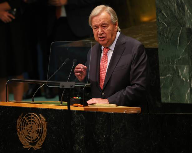 El secretario general de las Naciones Unidas, António Guterres, durante el 81.º período de sesiones de la Asamblea General de las Naciones Unidas en la sede de la organización.