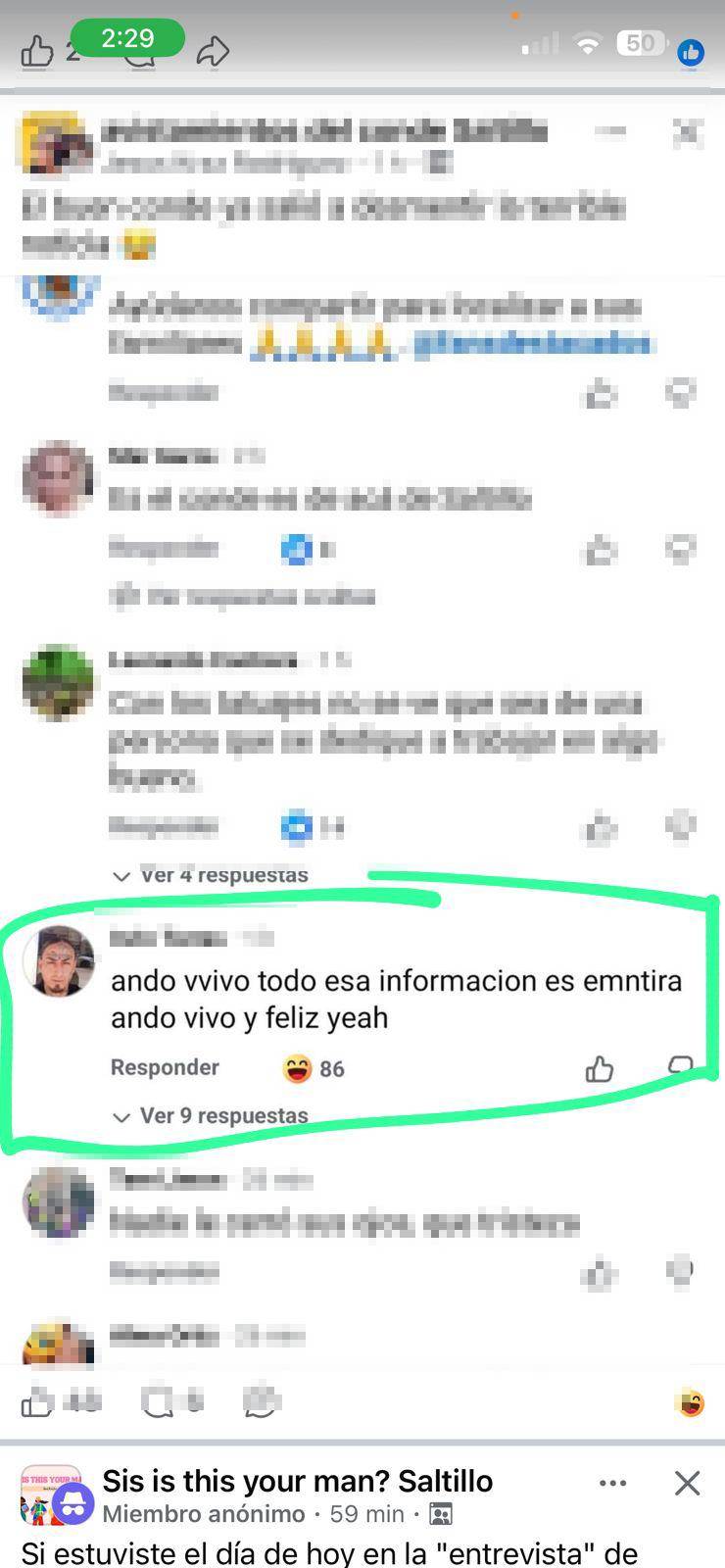 $!Emplean fotografía de ‘El Conde’ para realizar reportes falsos fuera de Saltillo