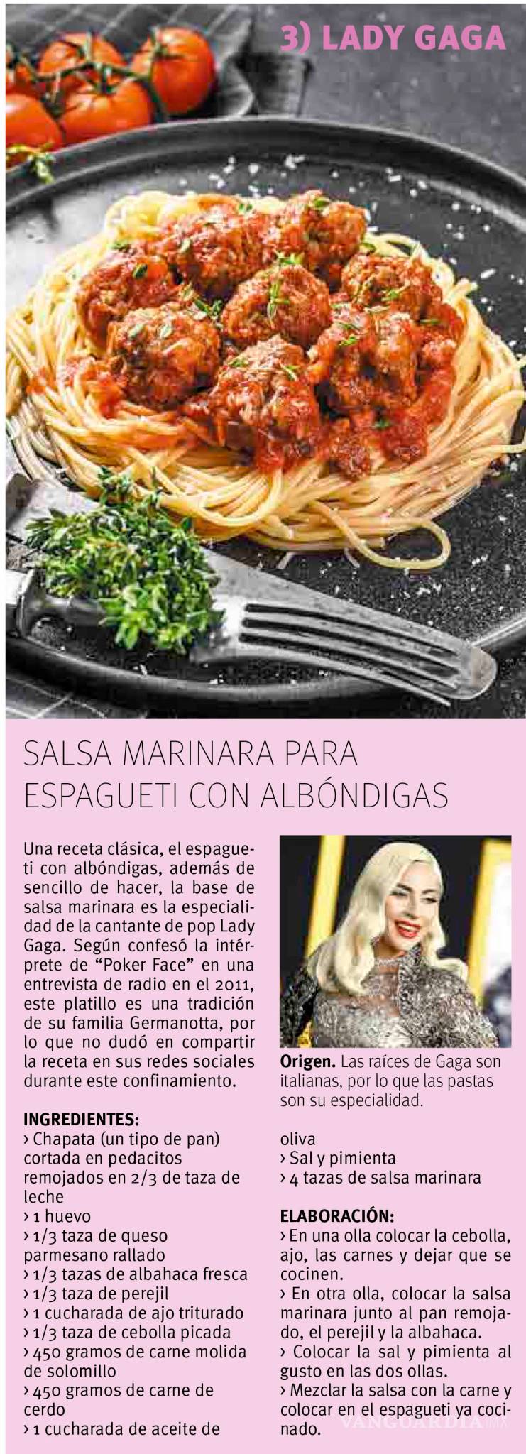 $!Desde Emmanuel hasta Beyoncé, recetas para cocinar como toda una celebridad