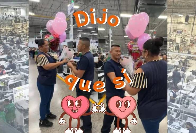 Amor de maquila: le propone matrimonio a su pareja durante su turno en Jaropamex ¡Y dice que sí!