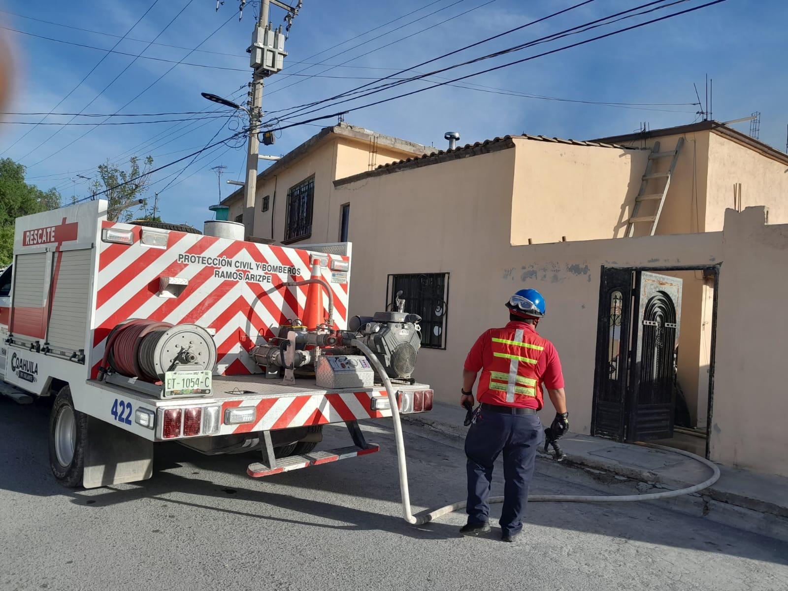 Rescatan a adulta mayor de incendio en Ramos Arizpe. Noticias en tiempo real