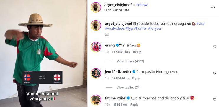 $!La inesperada respuesta de Erling Haaland usando una famosa frase mexicana que rompió el internet y generó miles de interacciones y memes en las plataformas digitales.