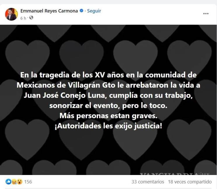 $!Balacera durante fiesta de XV años deja un muerto, en Guanajuato