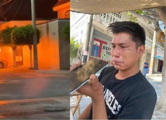 Multitud enardecida incendia casa de agresores de vendedor de fruta, en Puebla