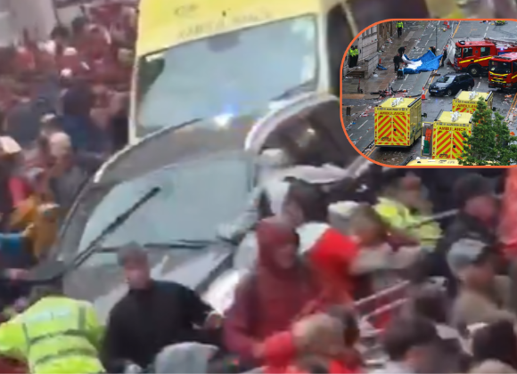 Atropello masivo de hinchas en Liverpool, Inglaterra