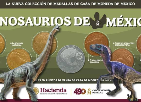 ¿Jurassic Park México? Casa de Moneda lanza nueva colección de medallas con dinosaurios