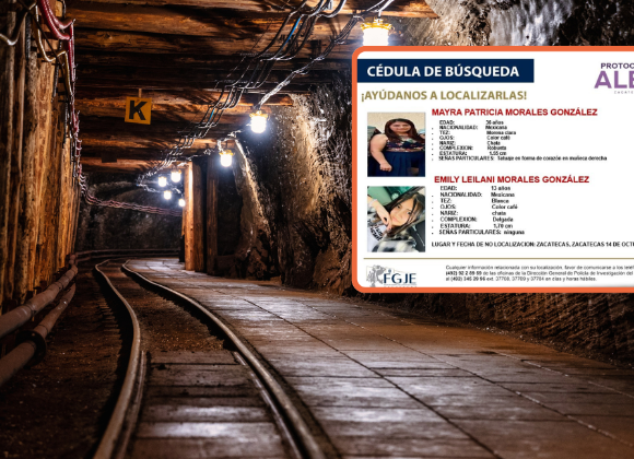 Identifican cuerpos de madre e hija en mina de Zacatecas