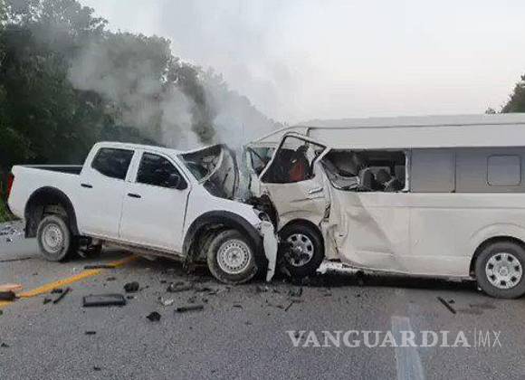 Deja seis muertos y 10 heridos choque en la Carrillo Puerto-Tulum