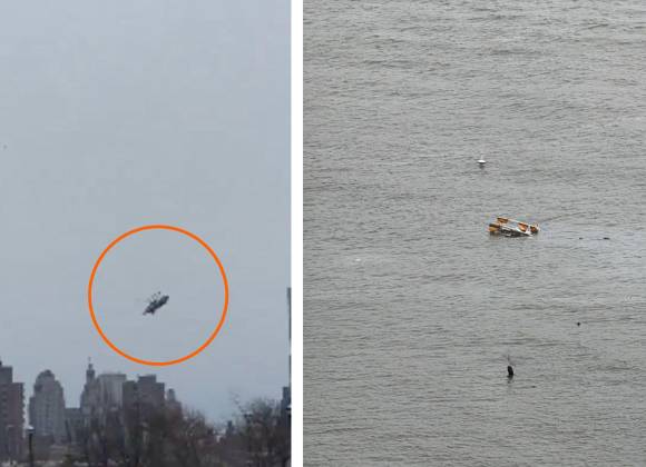 Helicóptero se desploma en el Río Hudson, en Nueva York | VIDEO