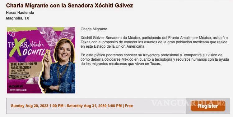 $!Xóchitl en Houston. Domingo 20 de agosto.