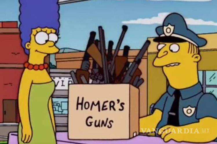 $!“Los Simpson” predicen un cambio en las leyes que permiten el uso de las armas, una predicción vinculada al episodio “La Casita del Horror II”.
