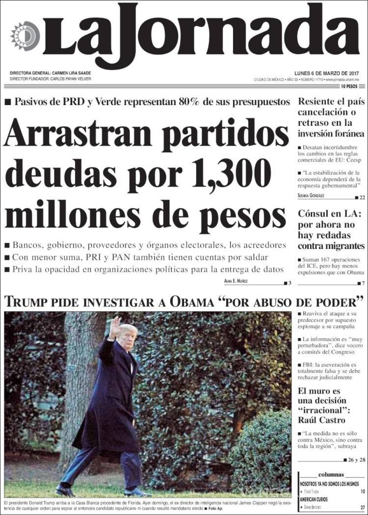 $!Titulares Prensa Nacional 06/03/2017