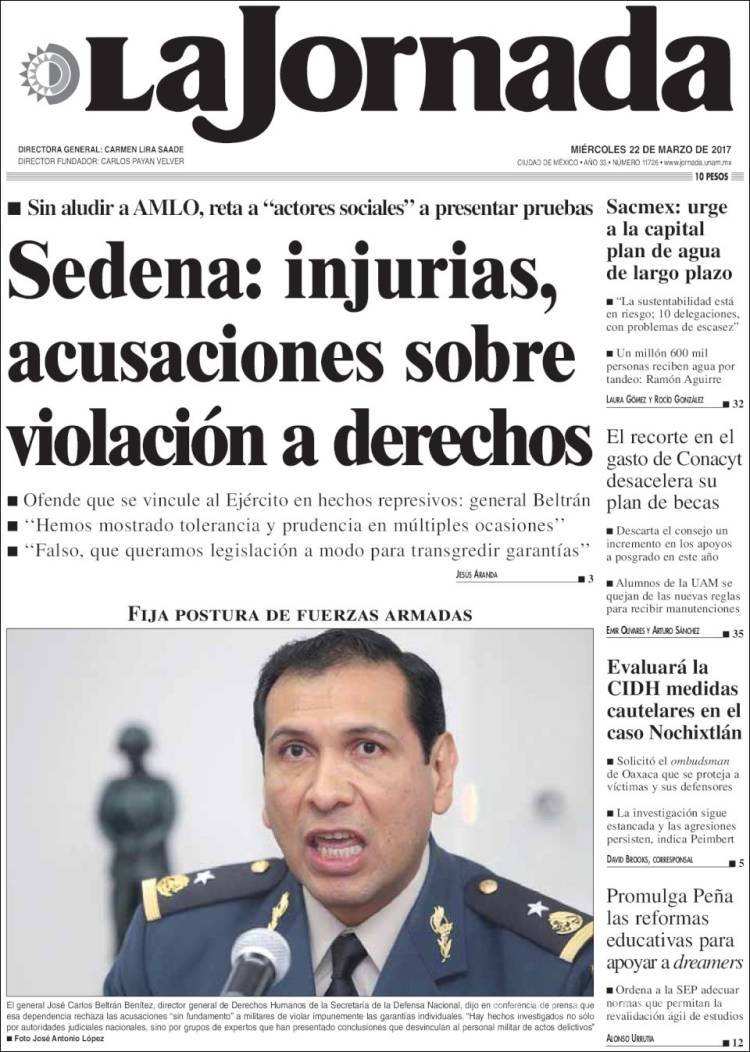 $!Titulares Prensa Nacional 22/03/2017