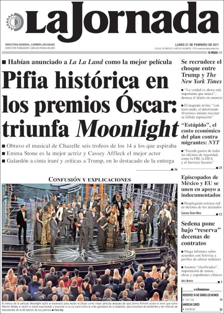 $!Titulares Prensa Nacional 27/02/2017