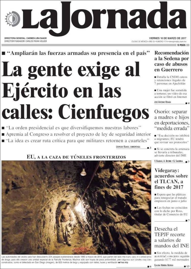 $!Titulares Prensa Nacional 10/03/2017