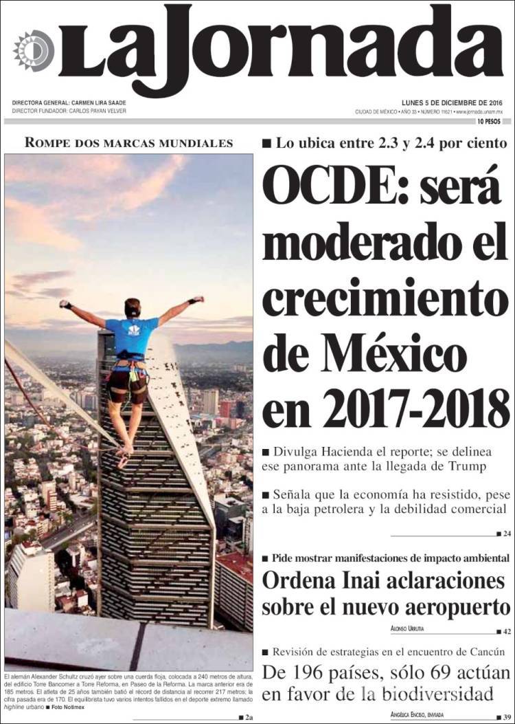 $!Titulares Prensa Nacional 05/12/2016