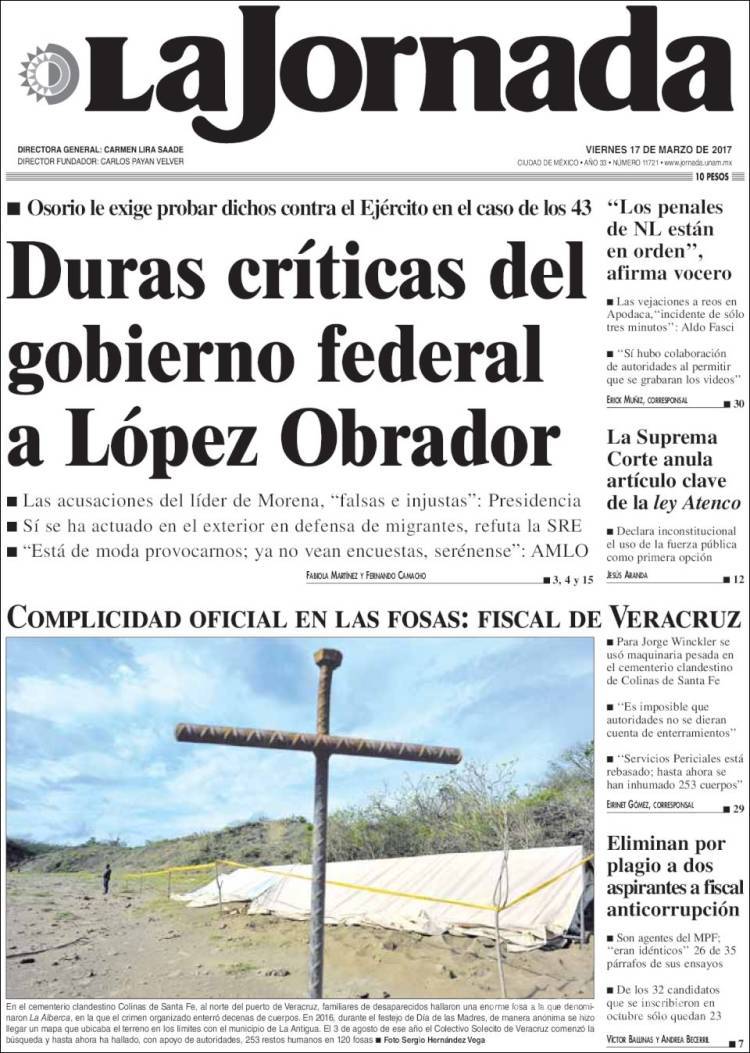$!Titulares Prensa Nacional 17/03/2017