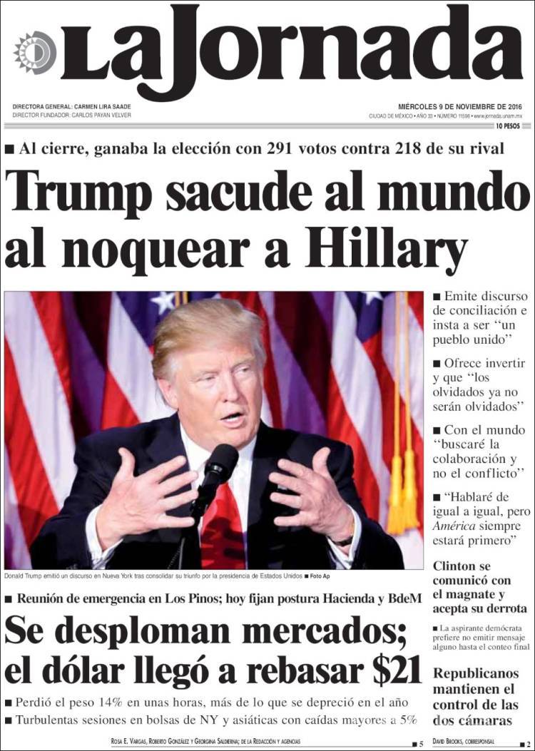 $!Titulares Prensa Nacional 09/11/2016