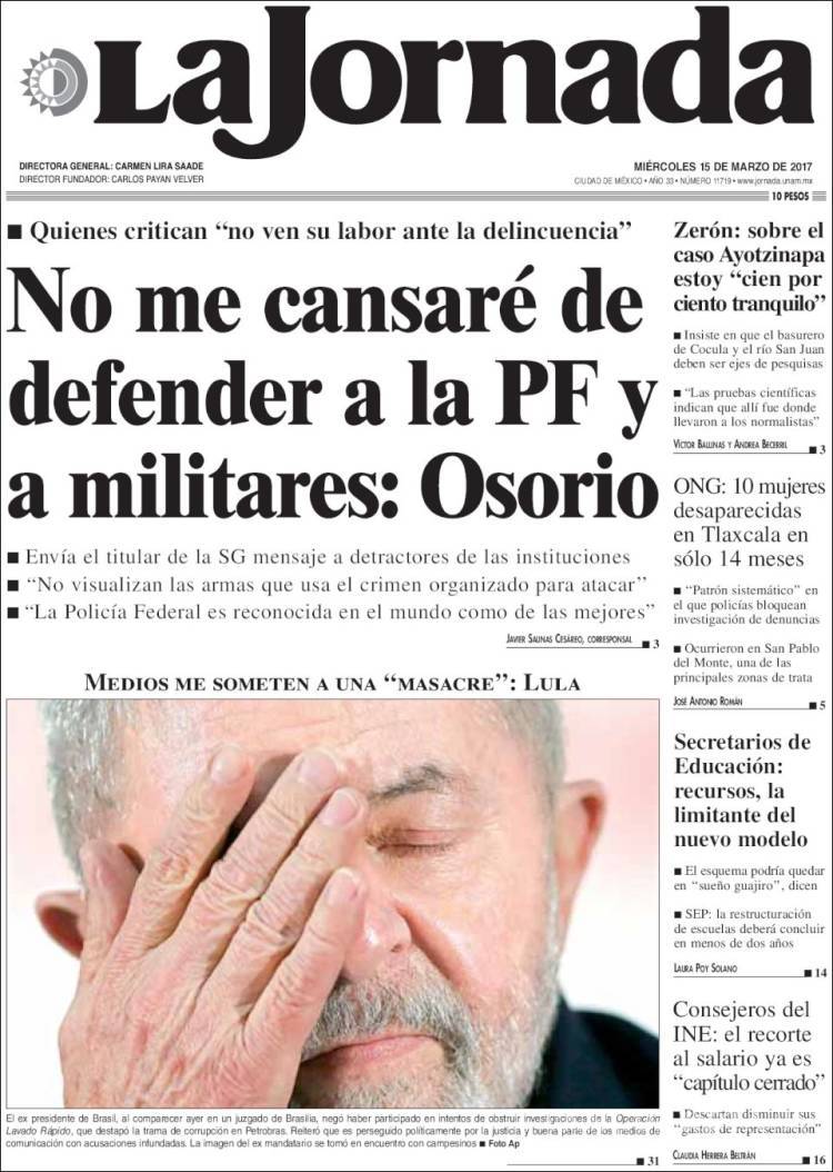 $!Titulares Prensa Nacional 15/03/2017