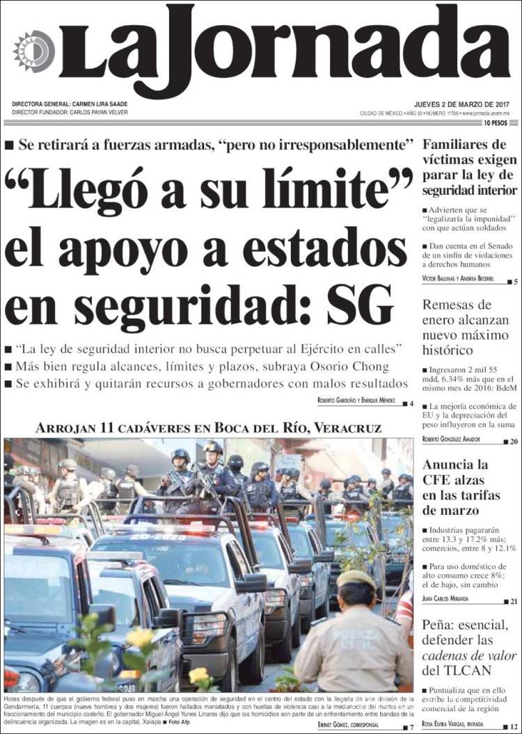 $!Titulares Prensa Nacional 02/03/2017