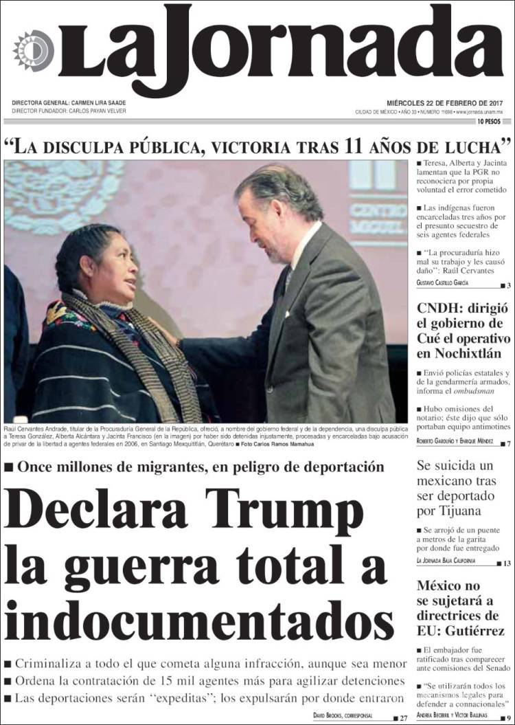 $!Titulares Prensa Nacional 22/02/2017