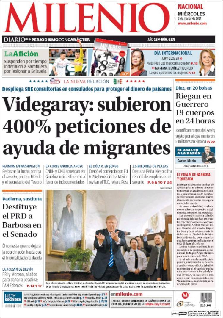 $!Titulares Prensa Nacional 08/03/2017